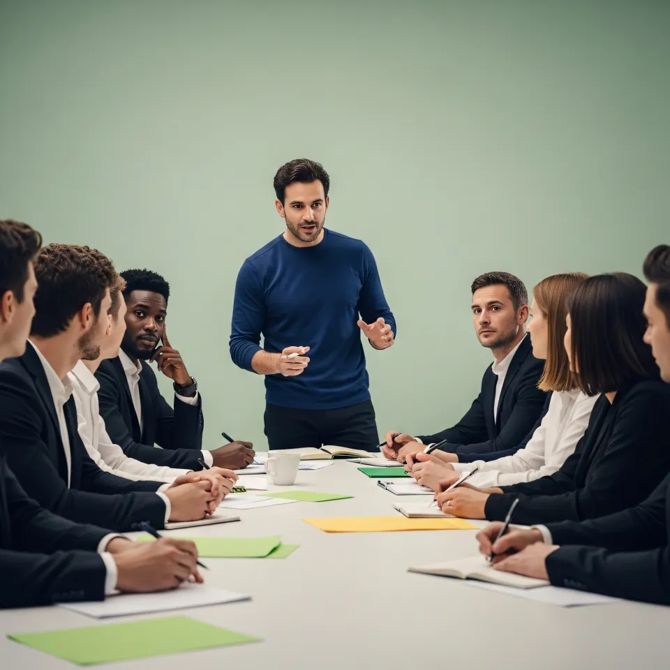 Empresario español en oficina